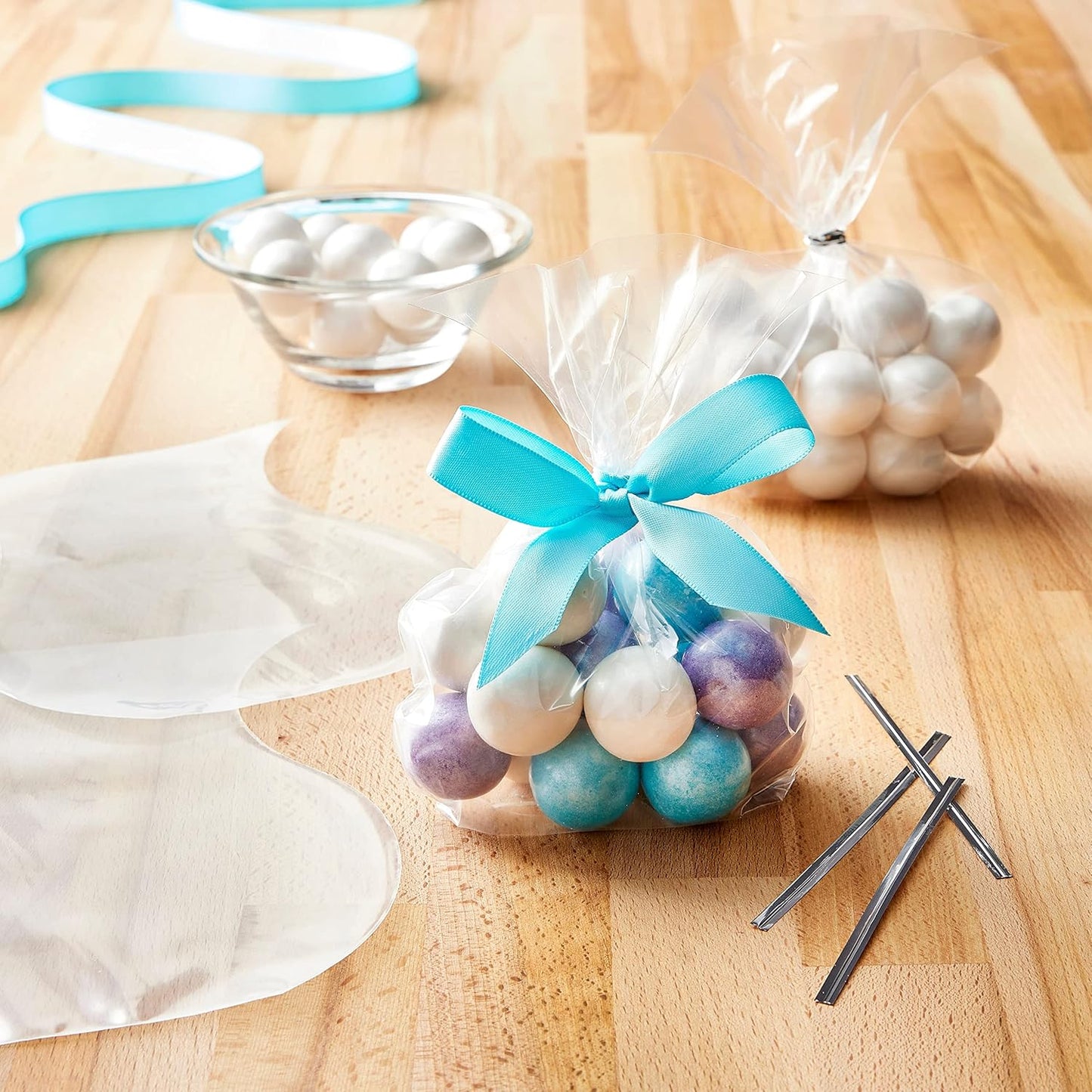 Clearcookie Bags Gift Bag Clear Flat Treat Bags (25 Pcs Set)
