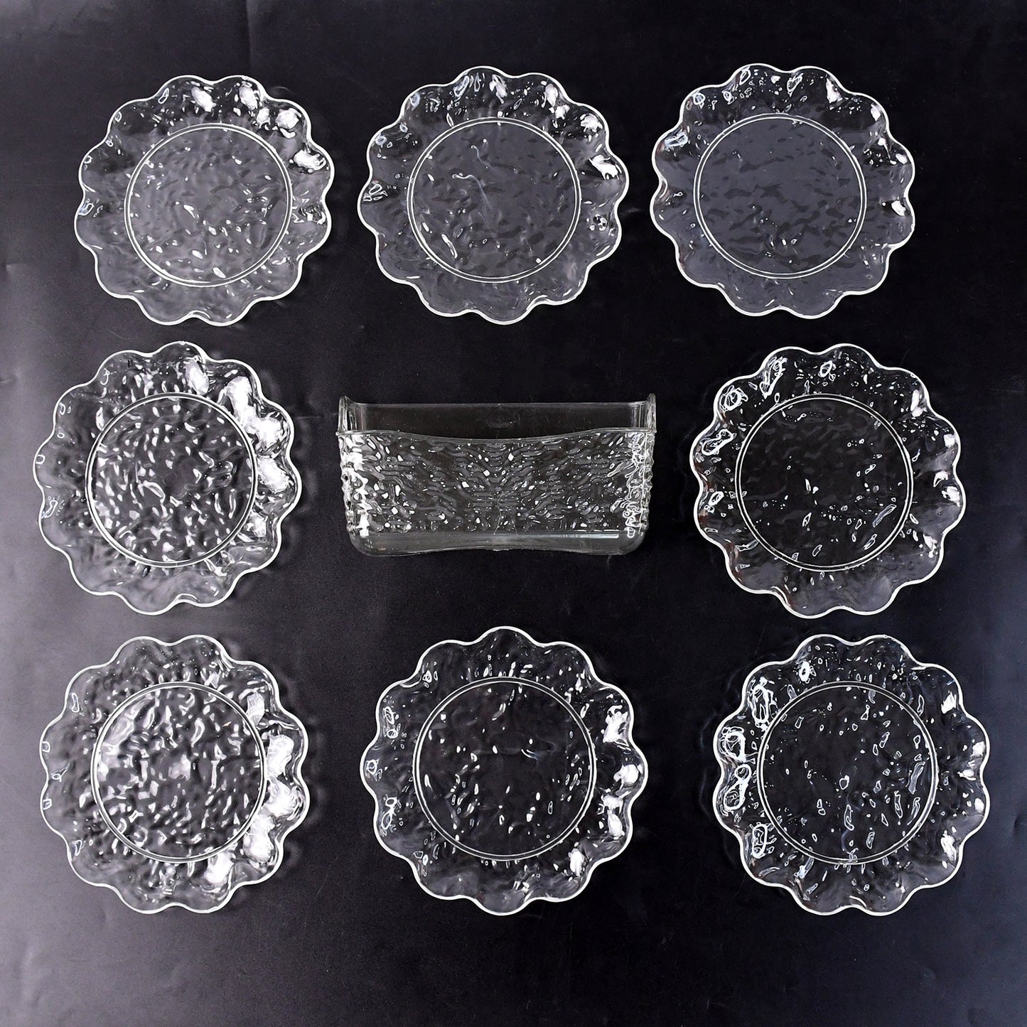 9 In1 Plastic Bowl With Serving Tray Plates Set
