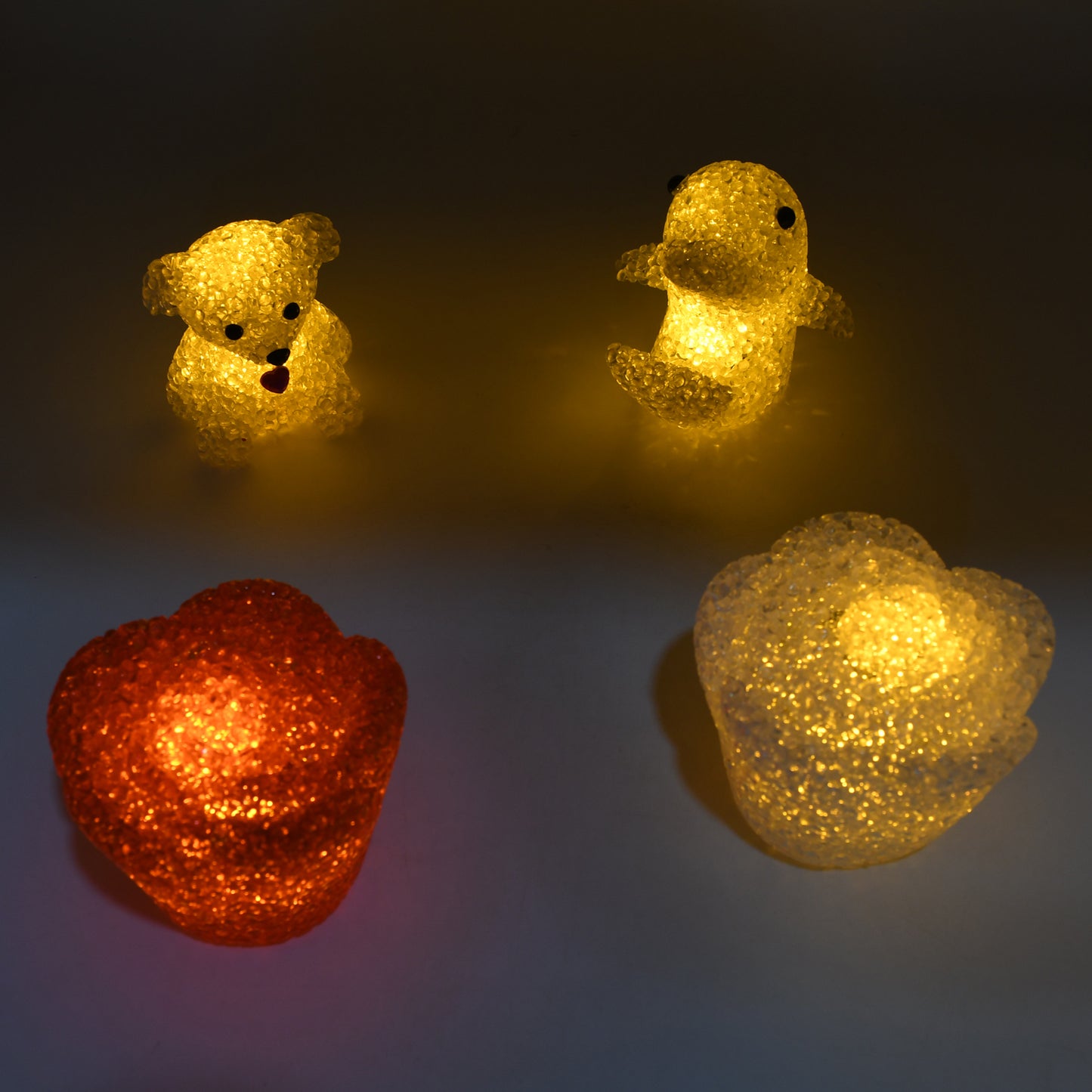 Mix Design Multi Shape Small Light Lamps Led Shape Crystal Night Light Lamp (1 Pc )
