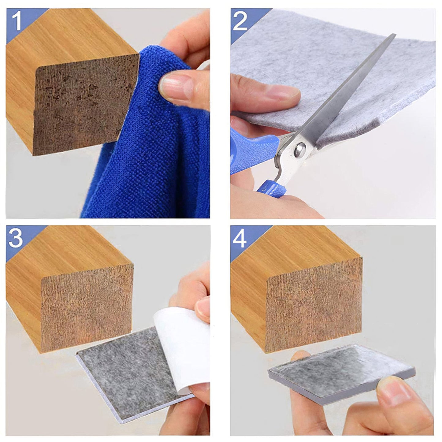 Furniture Pad Square Felt Pads Floor Protector Pad For Home All Furniture Use (Pack Of 4 Pc)