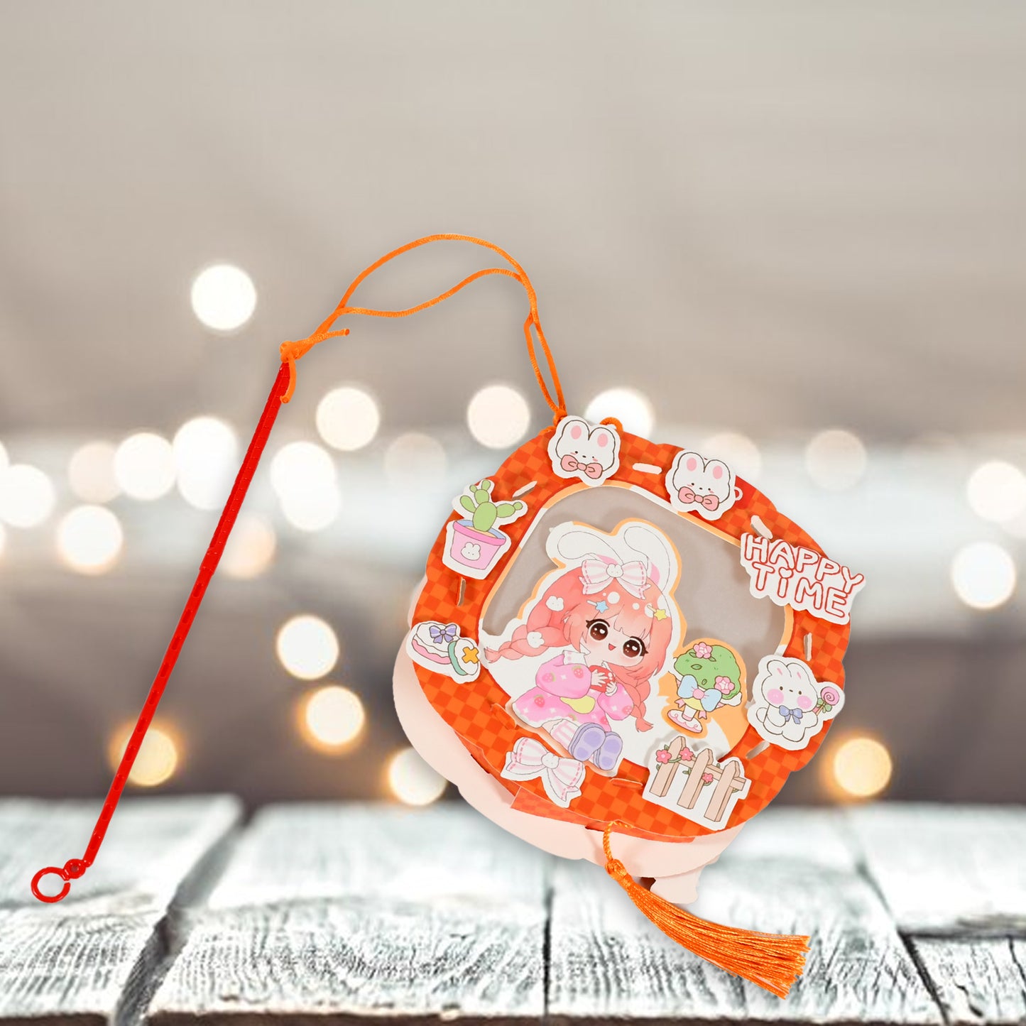 Diy Traditional Lanterns Handmade Cartoon Paper Lanterns Antique Portable Lantern Hollow-Out Projection Luminescent Led Lamp Diy Hanging Paper Lanterns For Festival Party Decor