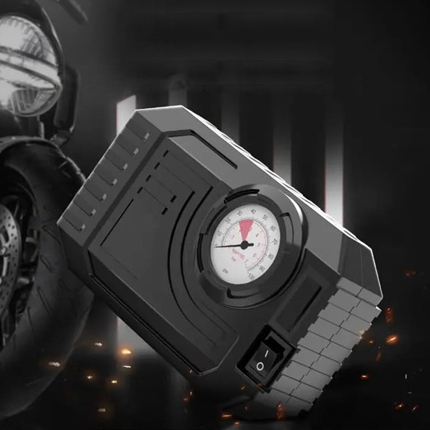 Tire Inflator Portable Air Compressor 12V Small Air Pump For Car Tires Bicycle Balloons Cars Bike Bicycles And Other Inflatables With Led Light (12V)