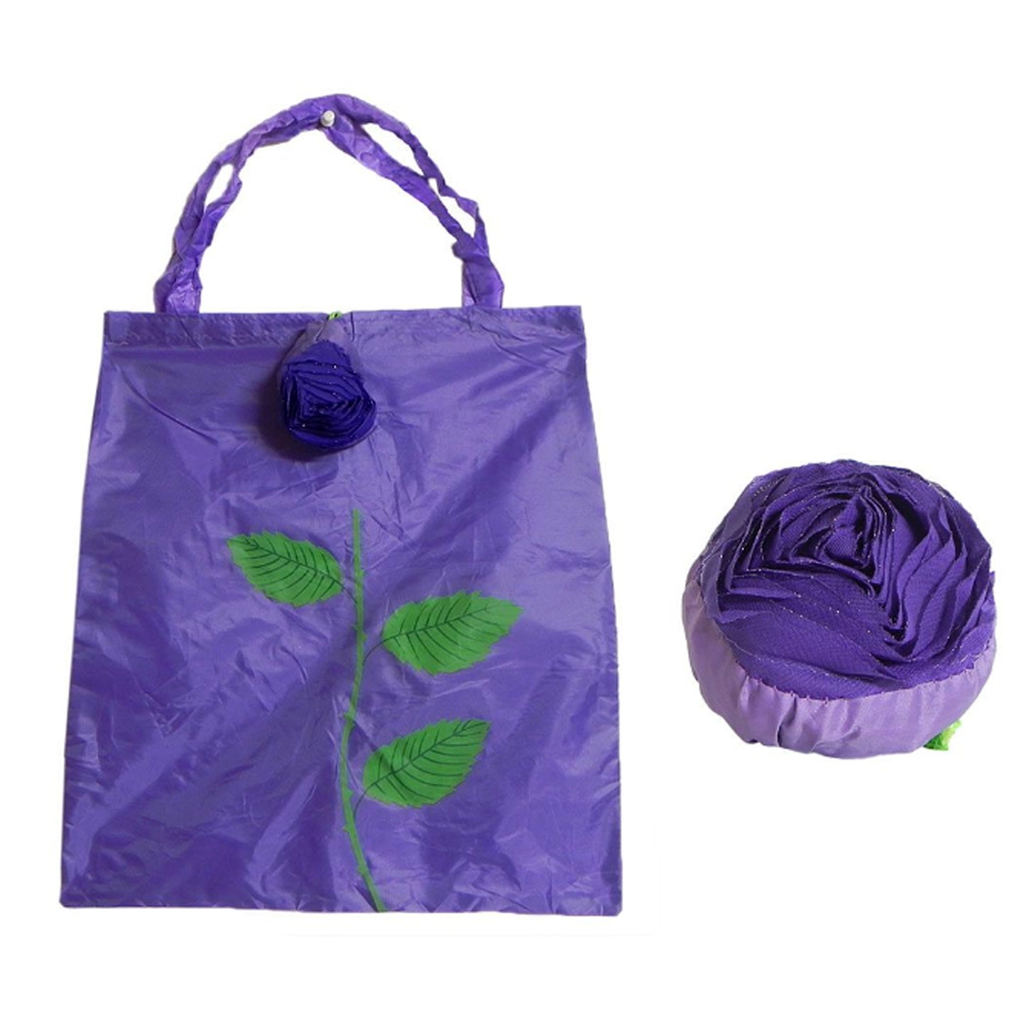 Foldable Bag Cute Rose Shape Cover Reusable Bag Naylon Bag Nylon Shopping Carry Bags Large Reusable Foldable Bag Eco Friendly Shopping Folds To Pocket Size Tote Grocery Shoulder Handbag Travel Bag (1Pc)