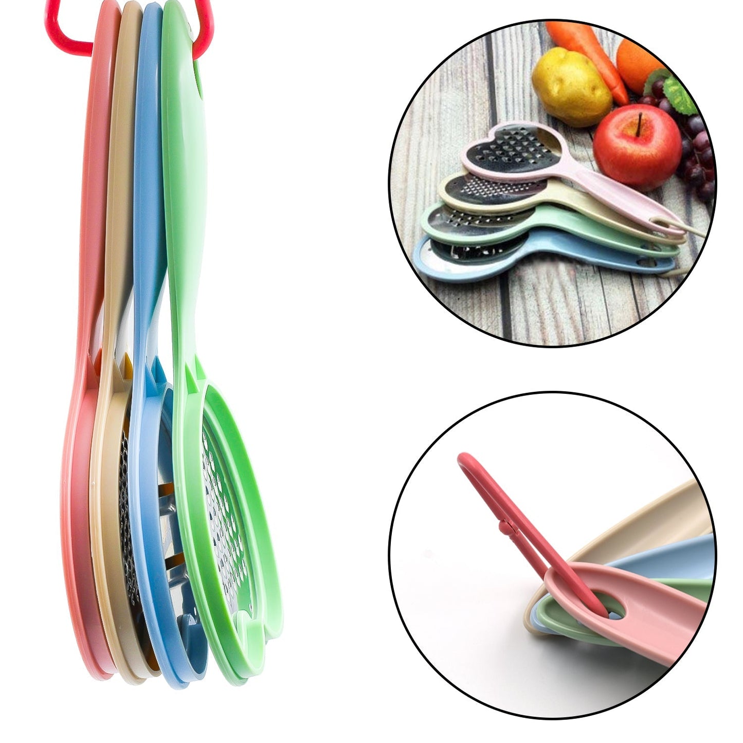 Heart Grater Set And Heart Grater Slicer Used Widely For Grating And Slicing Of Fruits Vegetables Cheese Etc. Including All Kitchen Purposes.