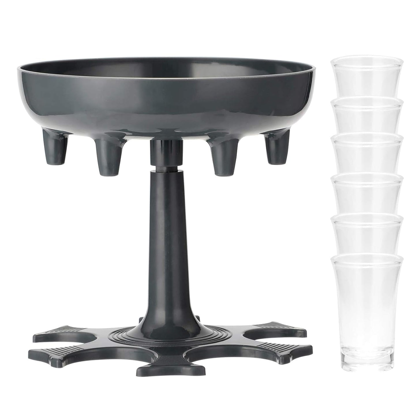 6 Shot Win Glass Dispensers With Tray 6 Pcs Glass
