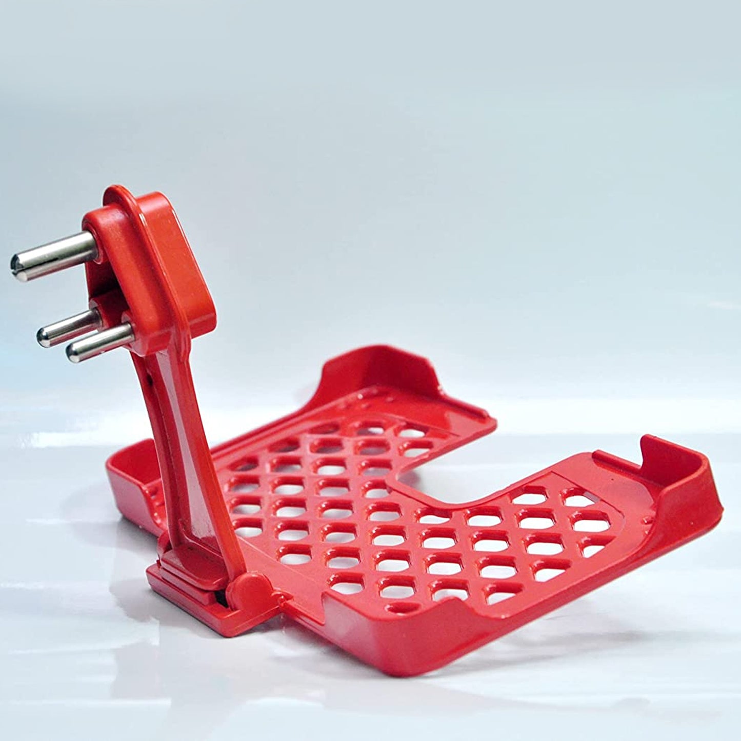 Multi-Purpose Wall Holder Stand For Charging Mobile Just Fit In Socket And Hang (Red)