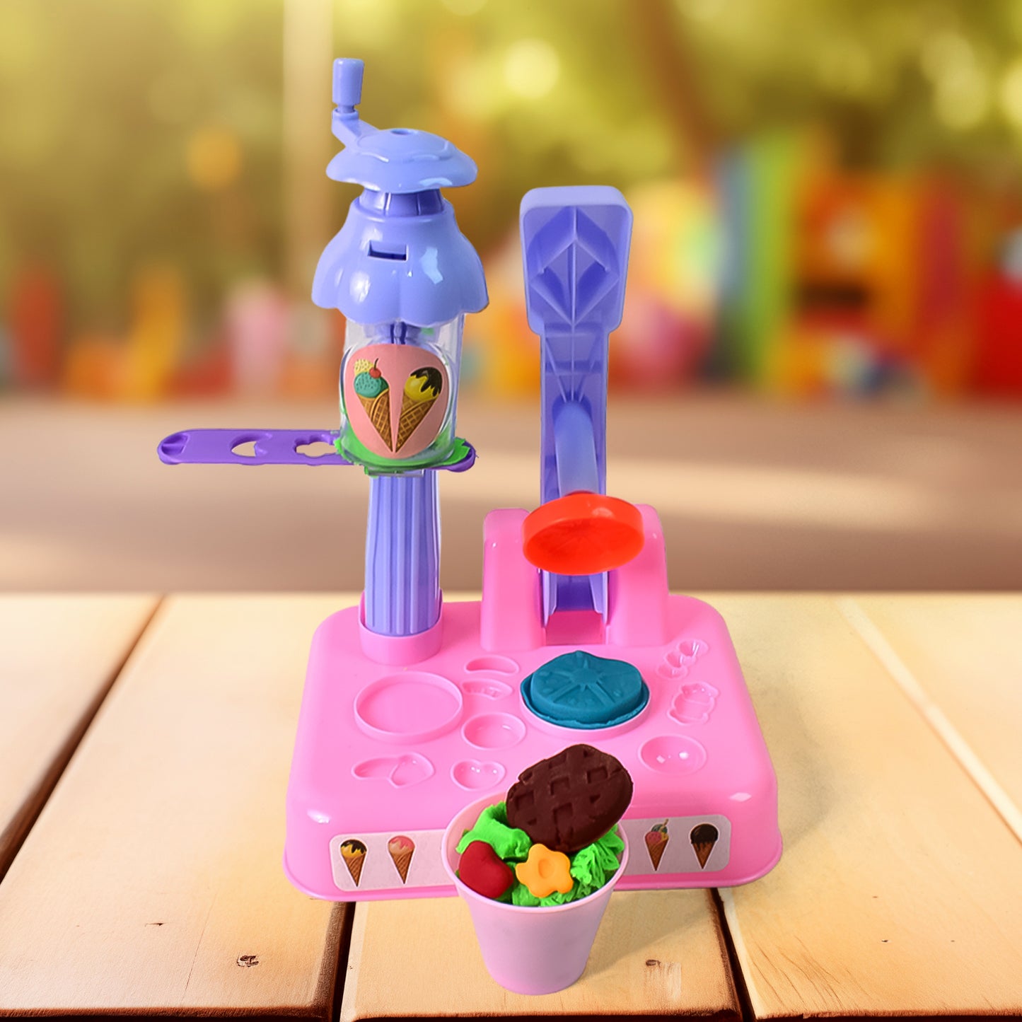 Scoopand Play Set Color Dough For Kids Play Toys Ice Cream Maker Machine (36 Pcs Set)