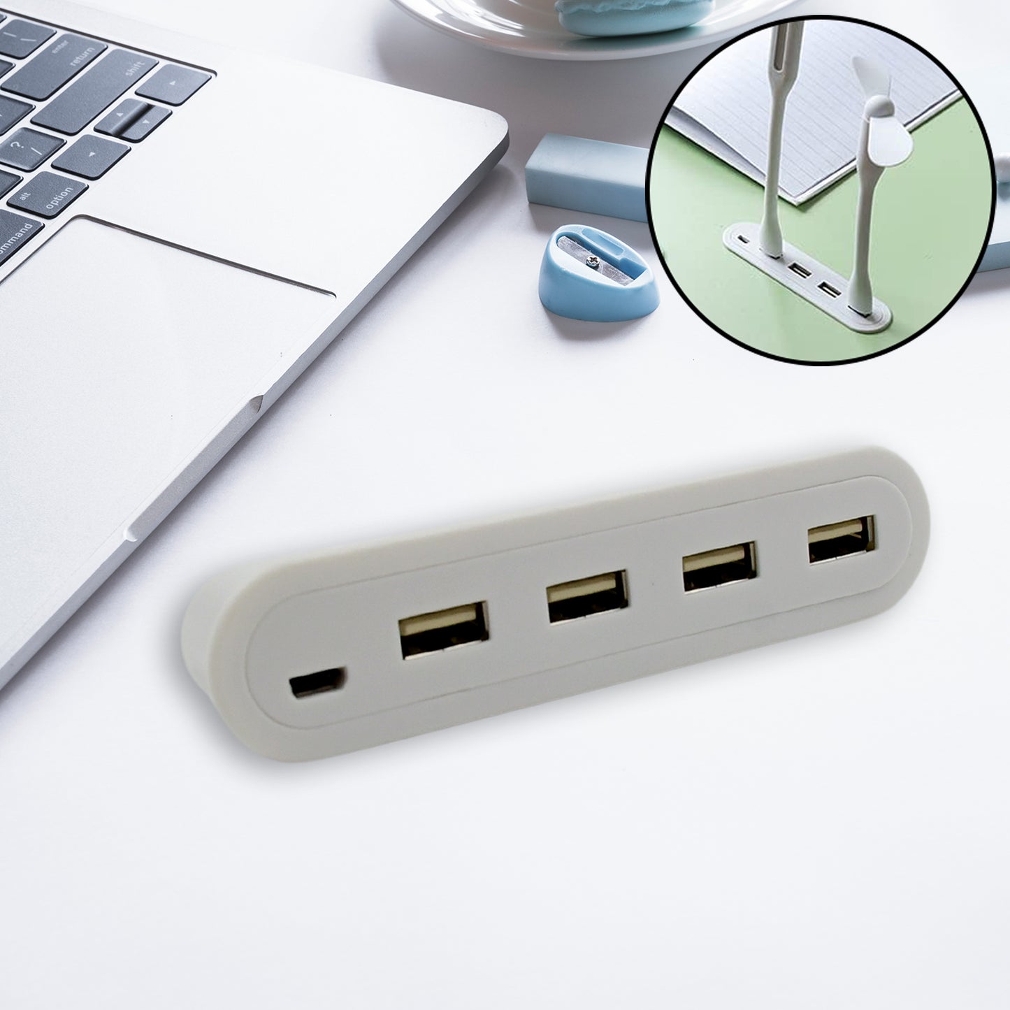 4In1 Hub Is Usb For Pen Drive Mouse Keyboards Camera Mobile Tablet Pc Laptop Tv Study Table Charging Extension Hub Portable (1 Pc)