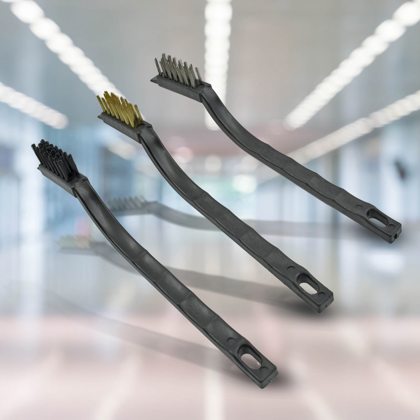 3Pcs Mini Wire Brush Set (Steelnylonbrass Brush)