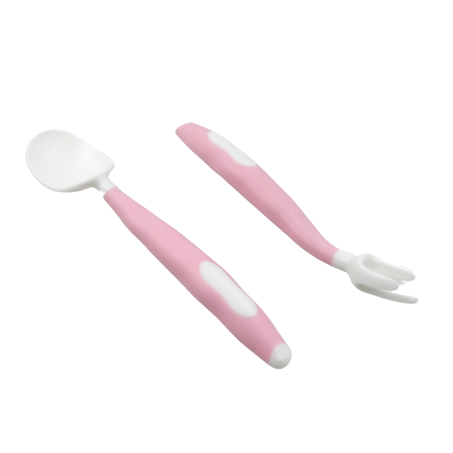 Silicone Bendable Kids Feeding Spoons And Forks Toddler Utensils With Travel Case Baby Spoon And Fork Set For Self-Feeding Learning Bendable Handle For Kid Children Toddlers (2 Pc Set)