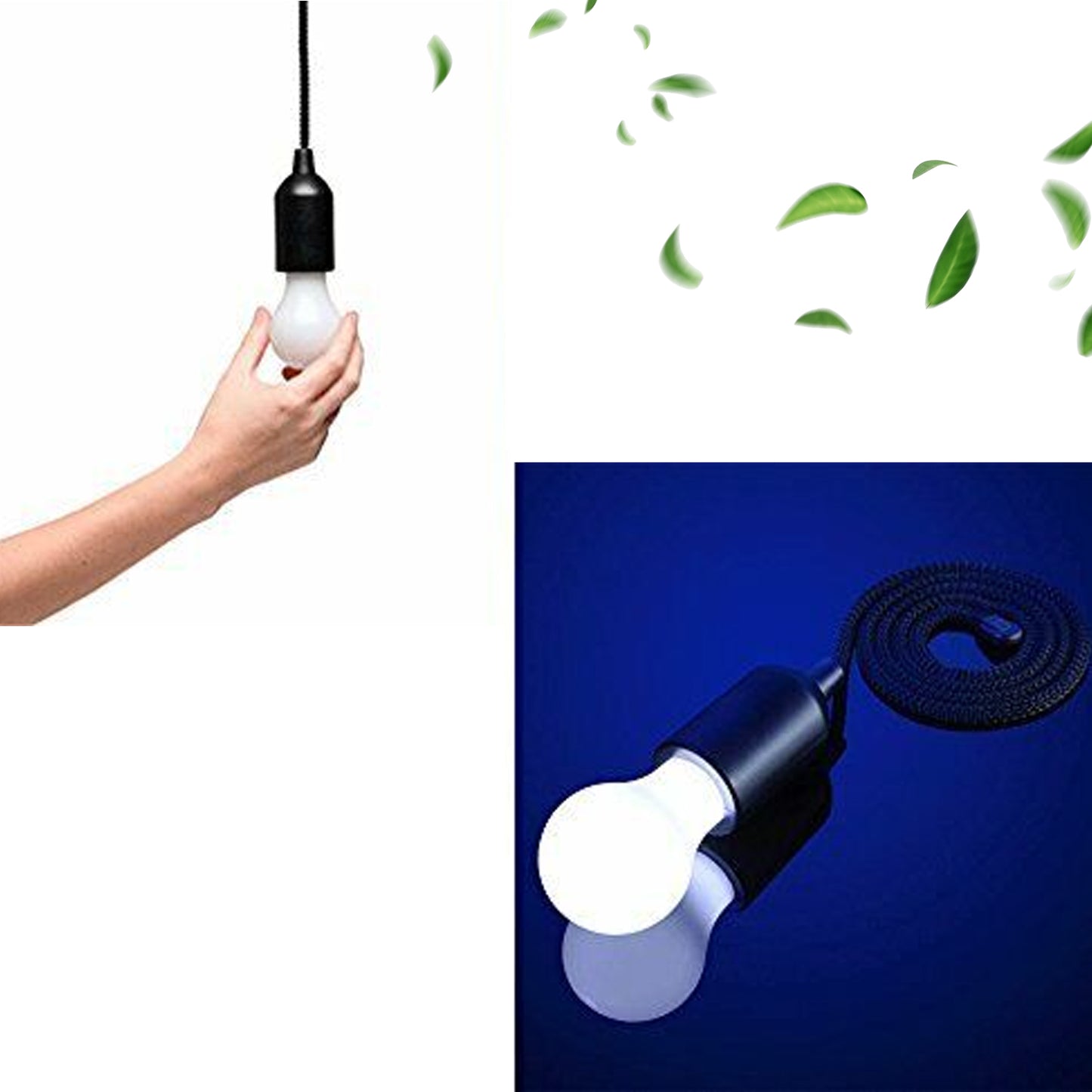 1Pcs Led Bulbs Pull Cord Light Led Pull Cord Light Hanging Led Bulb Pull Wire Drawstring Light Bulb Black Led Pendant Lights