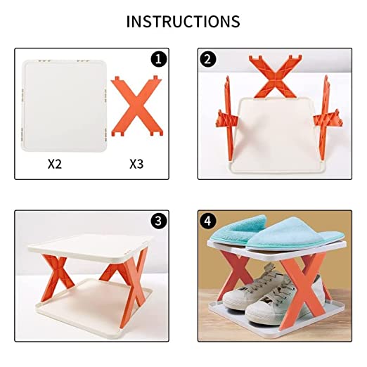 4 Layer Shoes Stand Shoe Tower Rack Suit For Small Spaces Closet Small Entryway Easy Assembly And Stable In Structure Corner Storage Cabinet For Saving Space