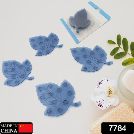 Minipvc Anti-Slip Bat Mat Non Slip Baby Bath Mats Mini Child Safety Anti Slip Shower Mats Star Leaf Shaped For Kids (4 Pc Set)