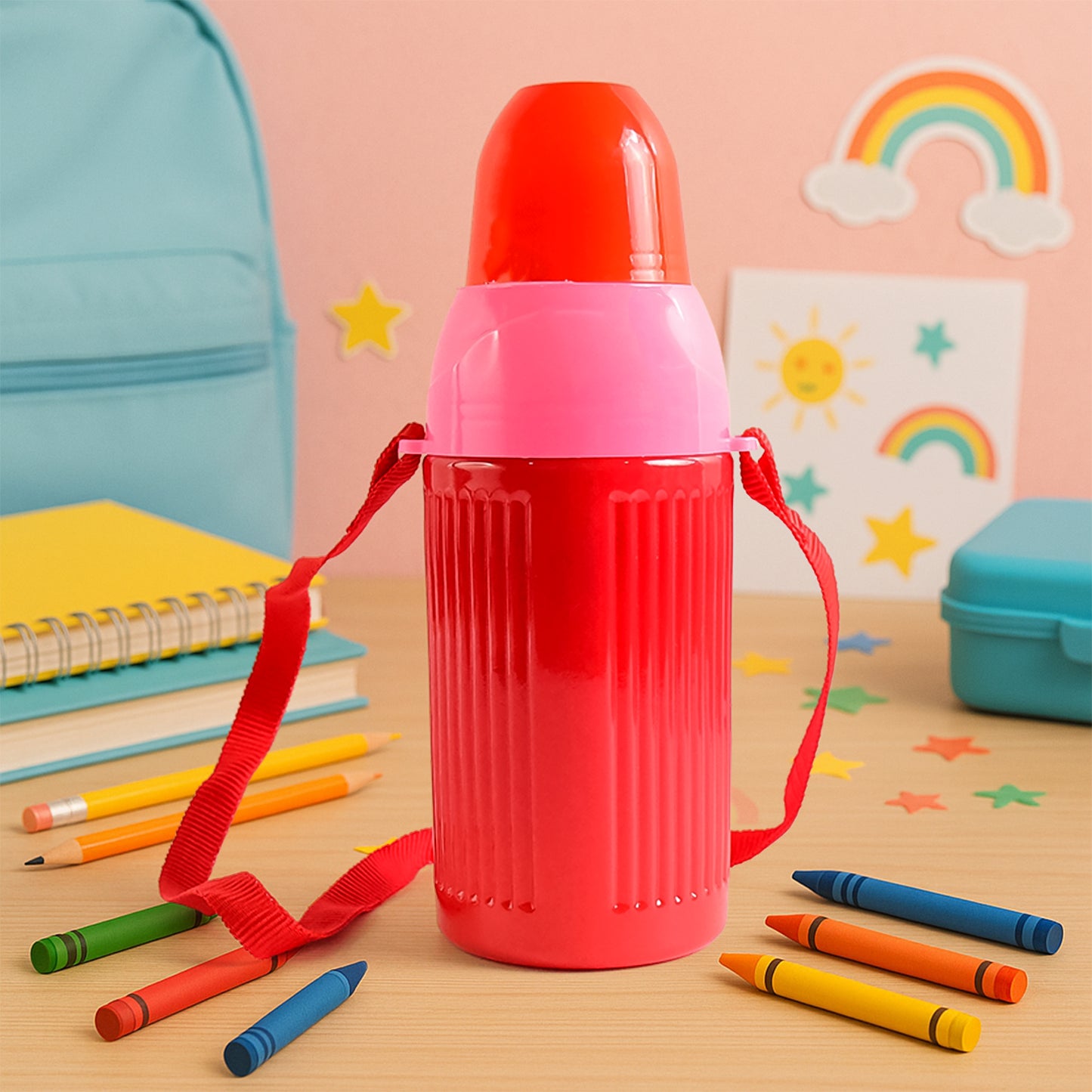 500Mlkids Insulated Plastic Water Bottle (1 Pc)