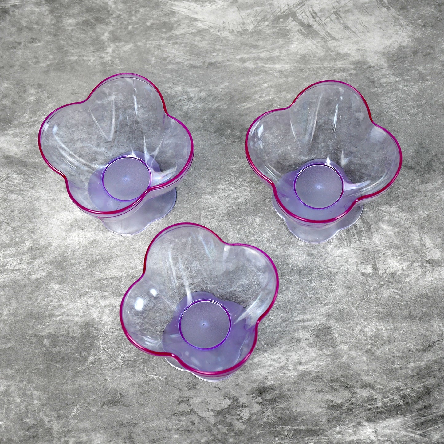 New Modern Style Dessert Ice Cream Bowl Plastic 6Pcs For Home Office Party Use