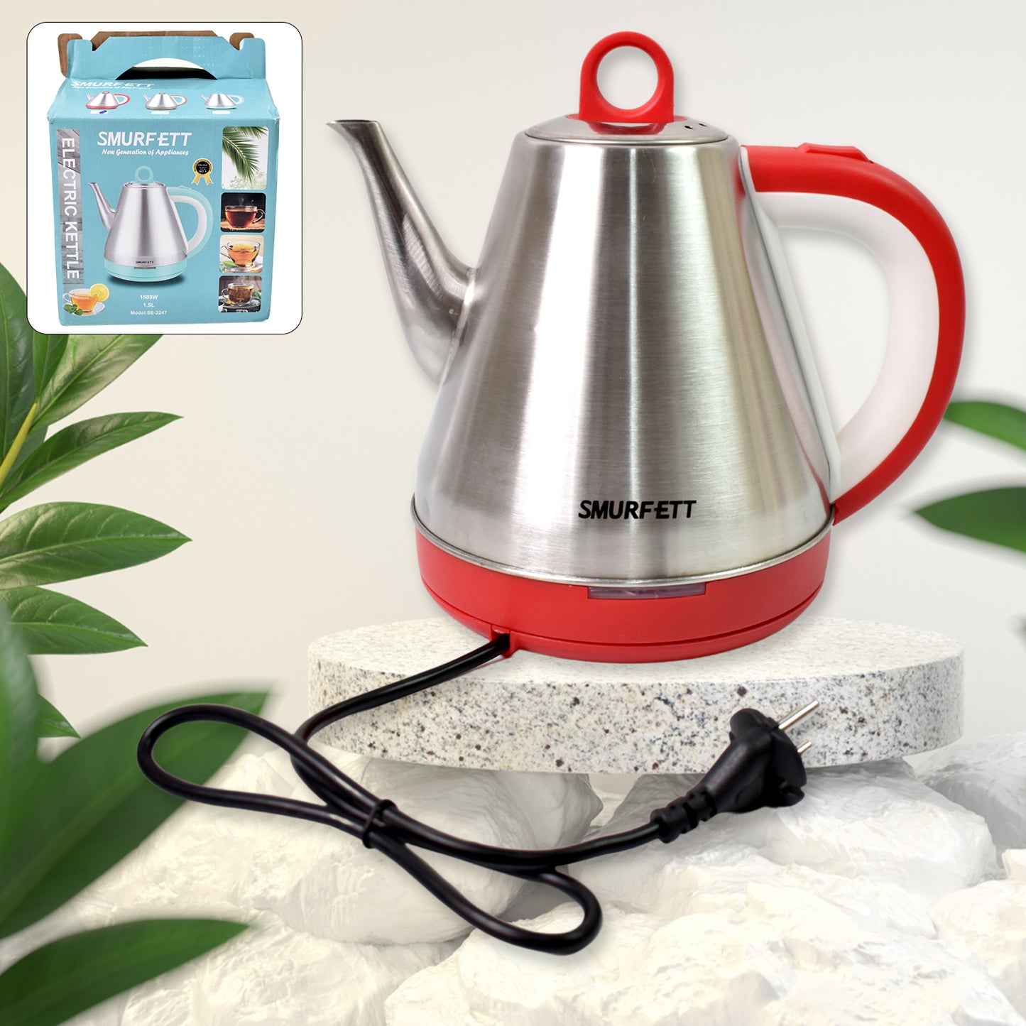 Stainless Steel Large Capacity Electric Kettle (1500W 1.5 Ltr.)