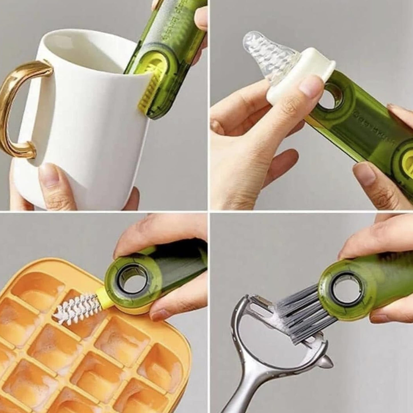 3In1 Multifunctional Cleaning Brush Bottle Cleaning Brush Cup Cleaner Brush For Bottle Cup Cover Lid Home Kitchen Cleaning Tool (1 Pc)
