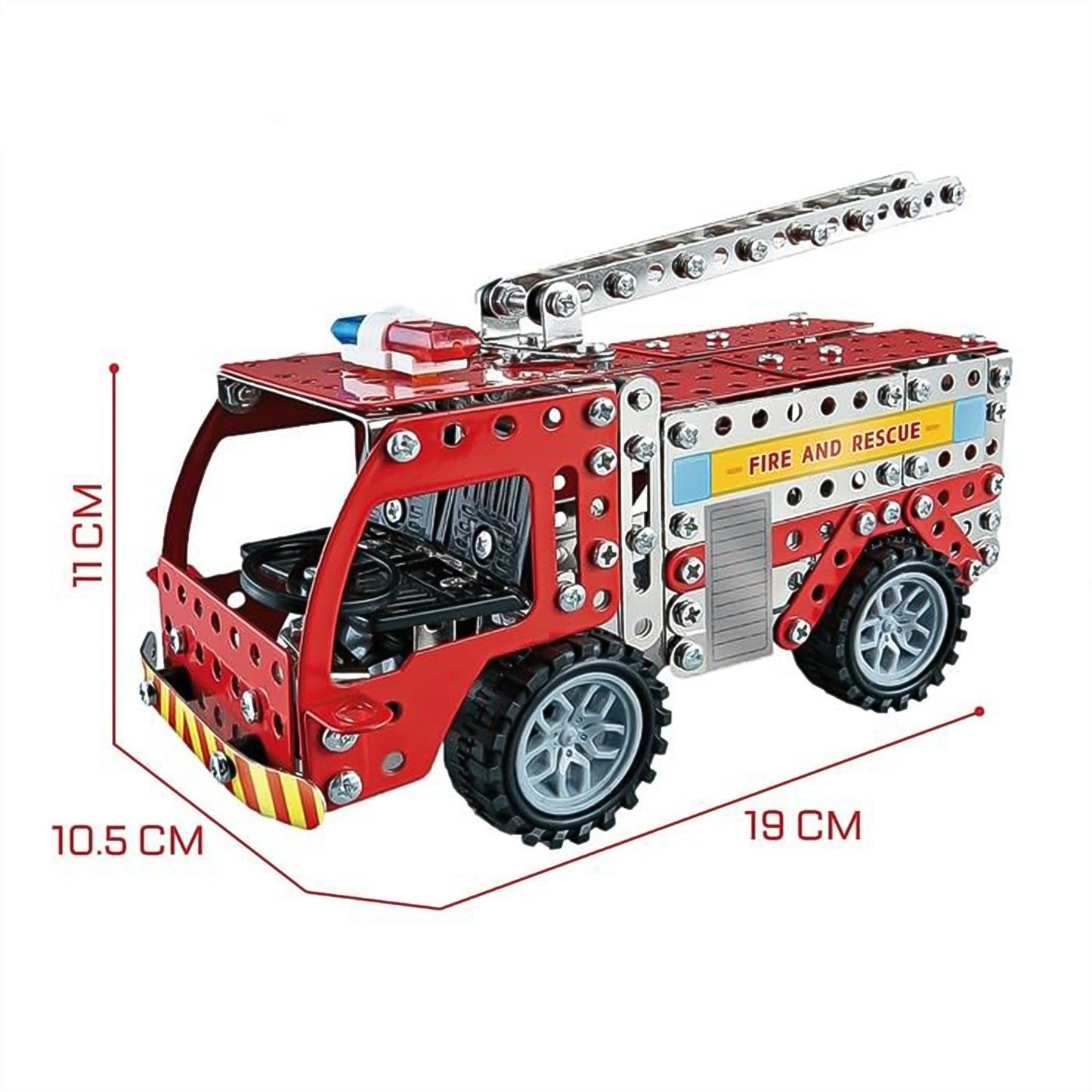 Metal Diy Fire Truck Building Blocks For Kids (Fire Truck 292Pcs Of Truck Tool 1 Set)