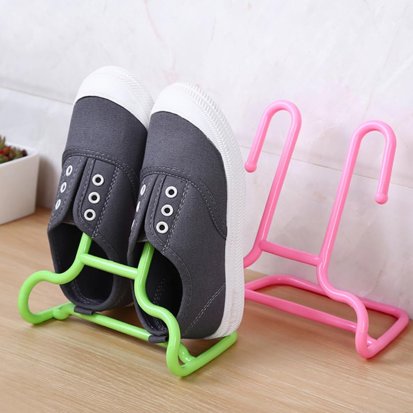 Multi-Function Shelf Drying Rack Shoe Rack Stand Hanger Shoes Hanging Storage Wardrobe Organizer Rack Shoe Organizer Stand Closet Shoe Organizer Shoe Holder (2 Pc Set)