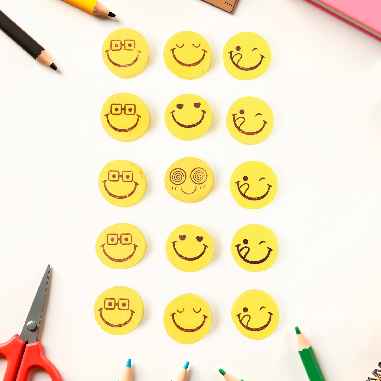 Cartoon Design Eraser (15 Pc Mix Design)
