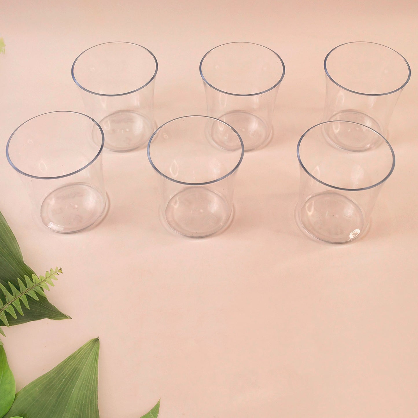 Apexwelcome Plastic Glass Set For Daily Use Set Of 6