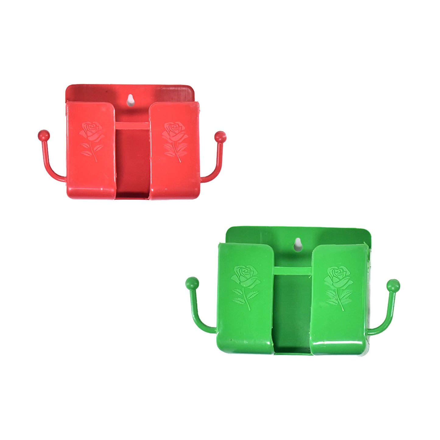 Wall Mounted Storage Boxremote Storage Organizer Case With 2 Side Hanging Hooks.