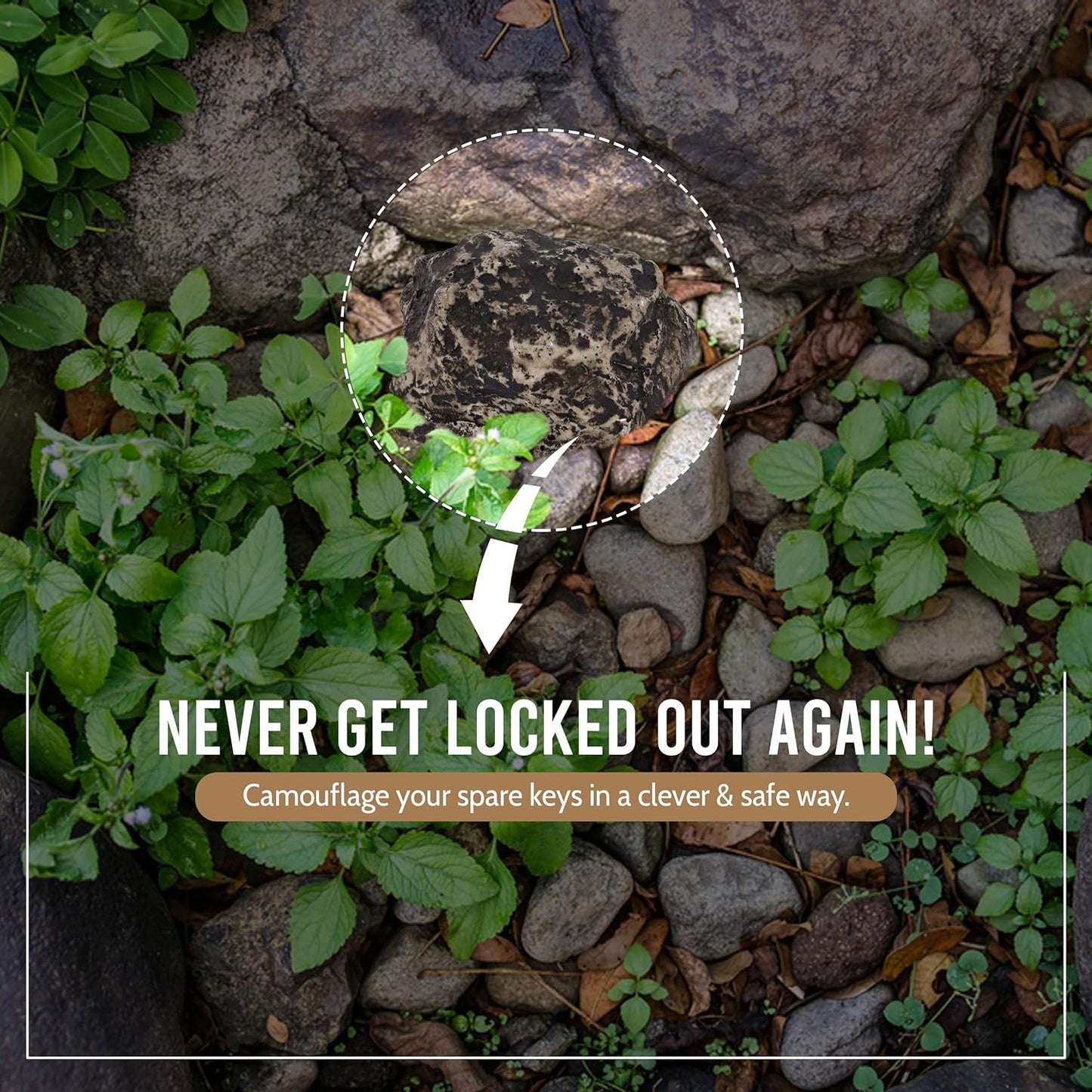 Hide A Key Outside Rock Looks Like A Real Rock - Weatherproof Rock Key Perfect For Emergencies - Fake Rock Key Hider Outside Decorative (1 Pc)