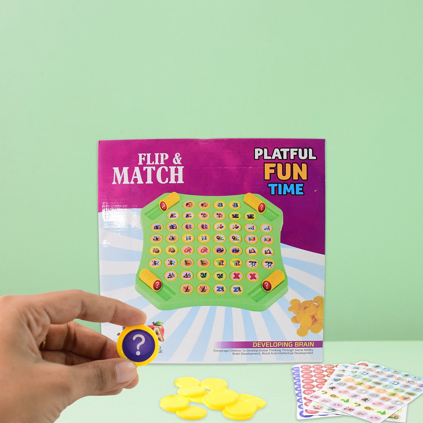 Flip Match Educational Puzzle Game Toy (1 Set)