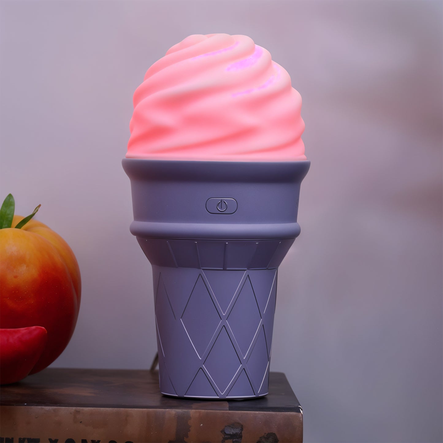 Ice Cream Cone Shape Air Freshener Humidifier (1Pc Purple )