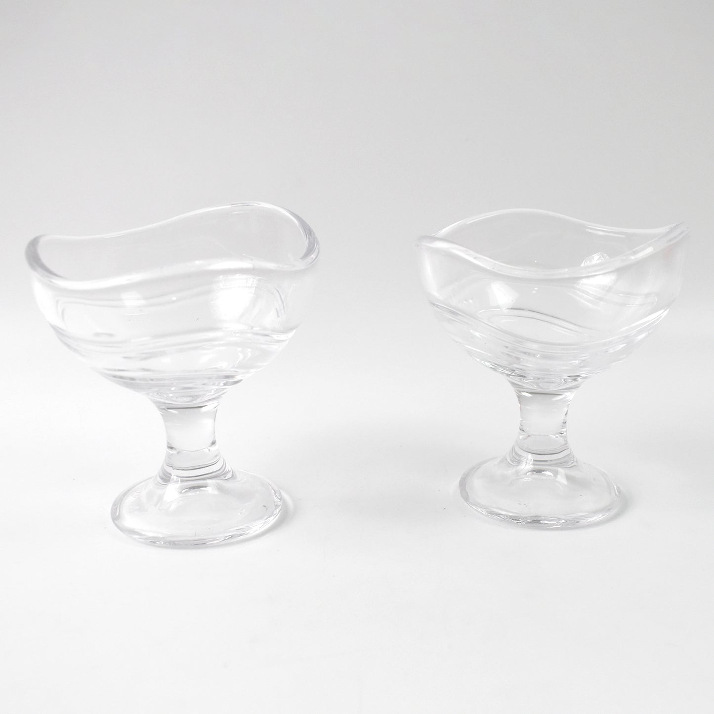Glassfooted Dessert Bowl Ice Cream Cup (2 Pcs Set)