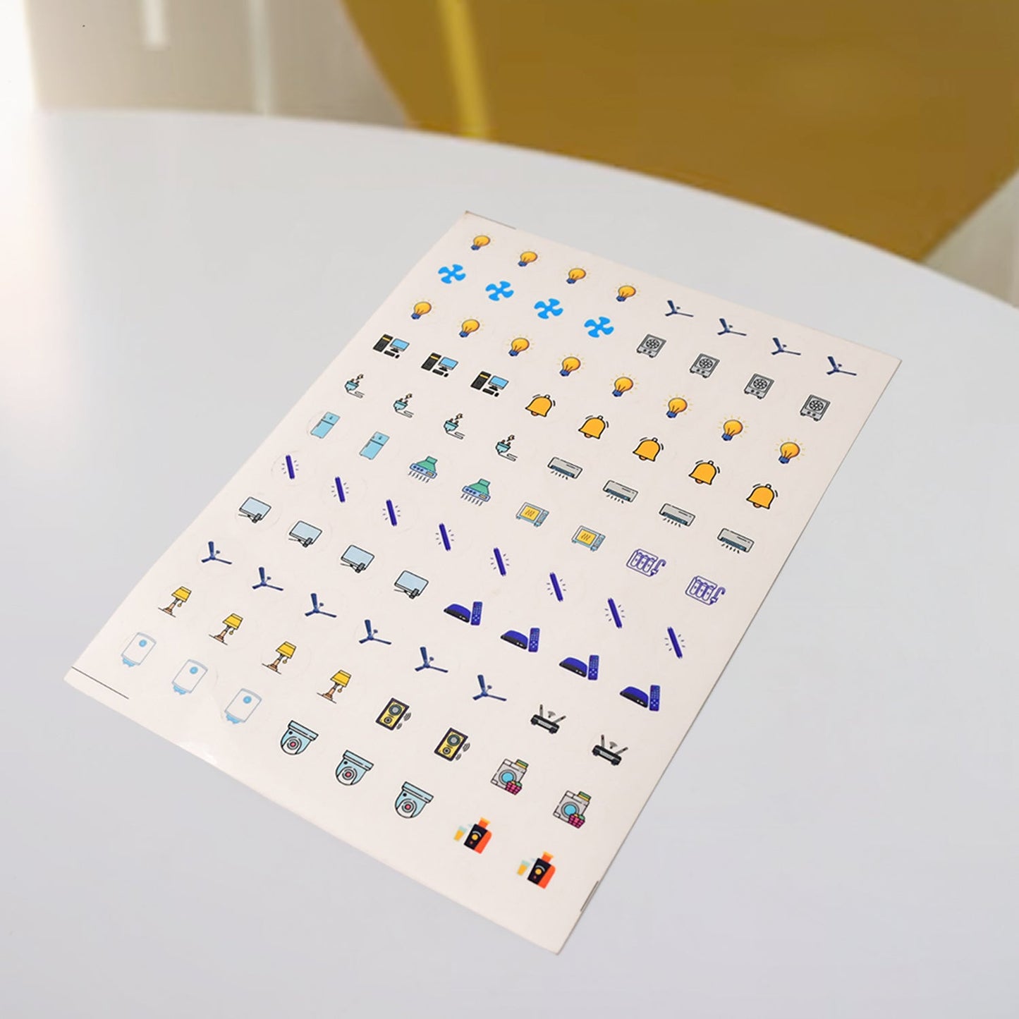 Pack Of 10 Sheet Smart Switch Icon Sticker Sheet (10 Sheet Multi Icons)