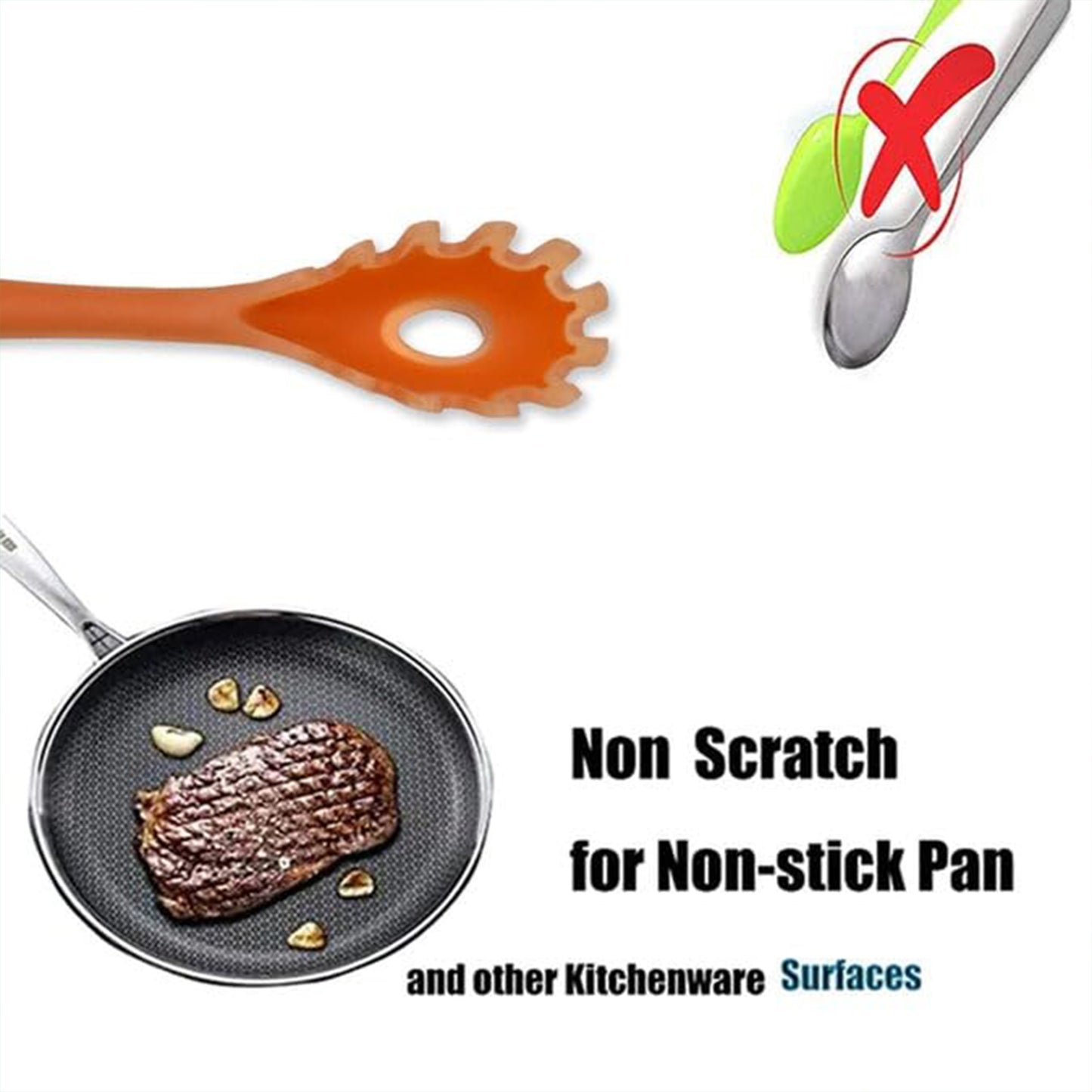 Multipurpose Silicone Spoon Silicone Basting Spoon Non-Stick Kitchen Utensils Household Gadgets Heat-Resistant Non Stick Spoons Kitchen Cookware Items For Cooking And Baking (6 Pcs Set)