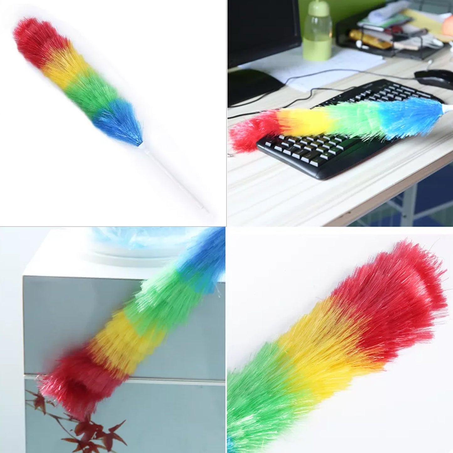 Colorful Feather Duster Microfiber Duster For Cleaning Dusting Stick Dusting Brush