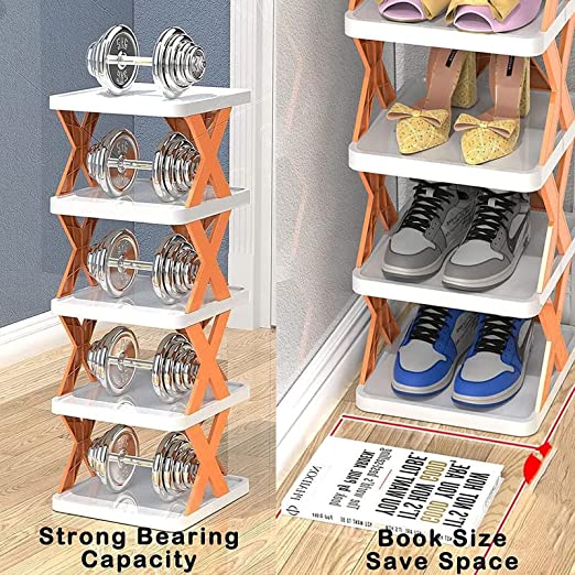 4 Layer Shoes Stand Shoe Tower Rack Suit For Small Spaces Closet Small Entryway Easy Assembly And Stable In Structure Corner Storage Cabinet For Saving Space