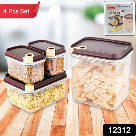 Ritupush N Lock Airtight Food Storage Container Set (4 Pc)