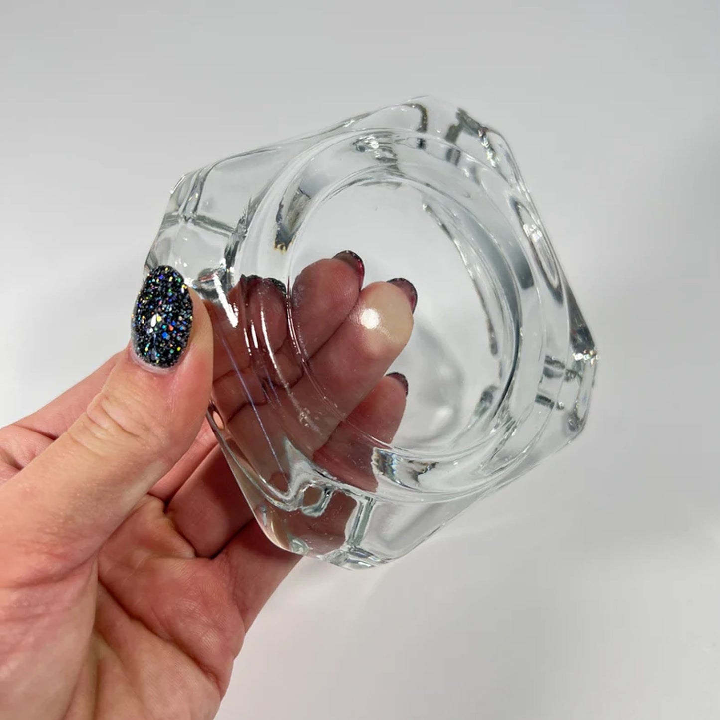 Glass Brunswick Crystal Quality Cigar Cigarette Ashtray Round Tabletop For Home Office Indoor Outdoor Home Decor