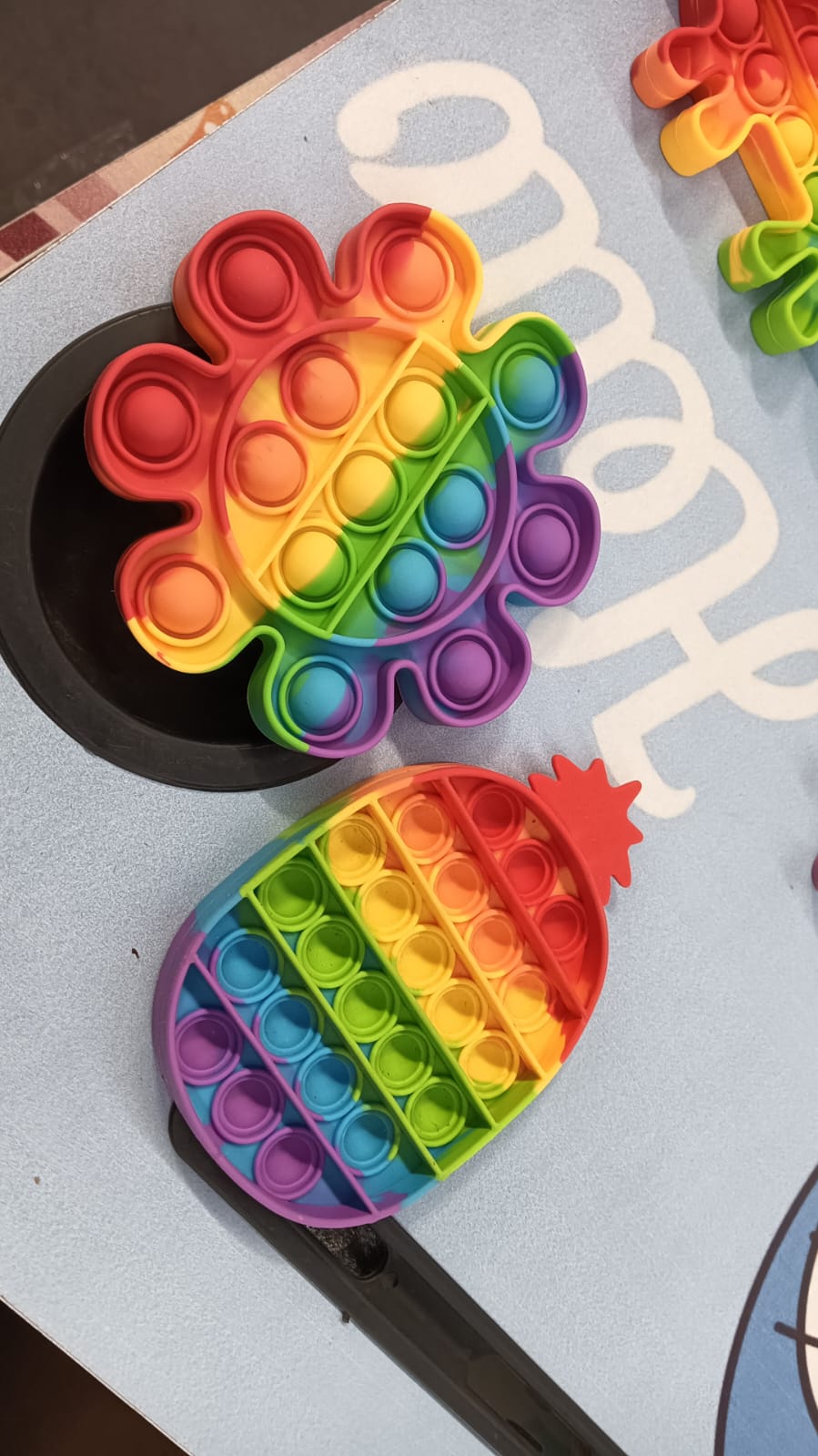 Mix Pattern Rainbow Color Push Pop Bubble Fidget Sensory Toy (Only 1Pc)