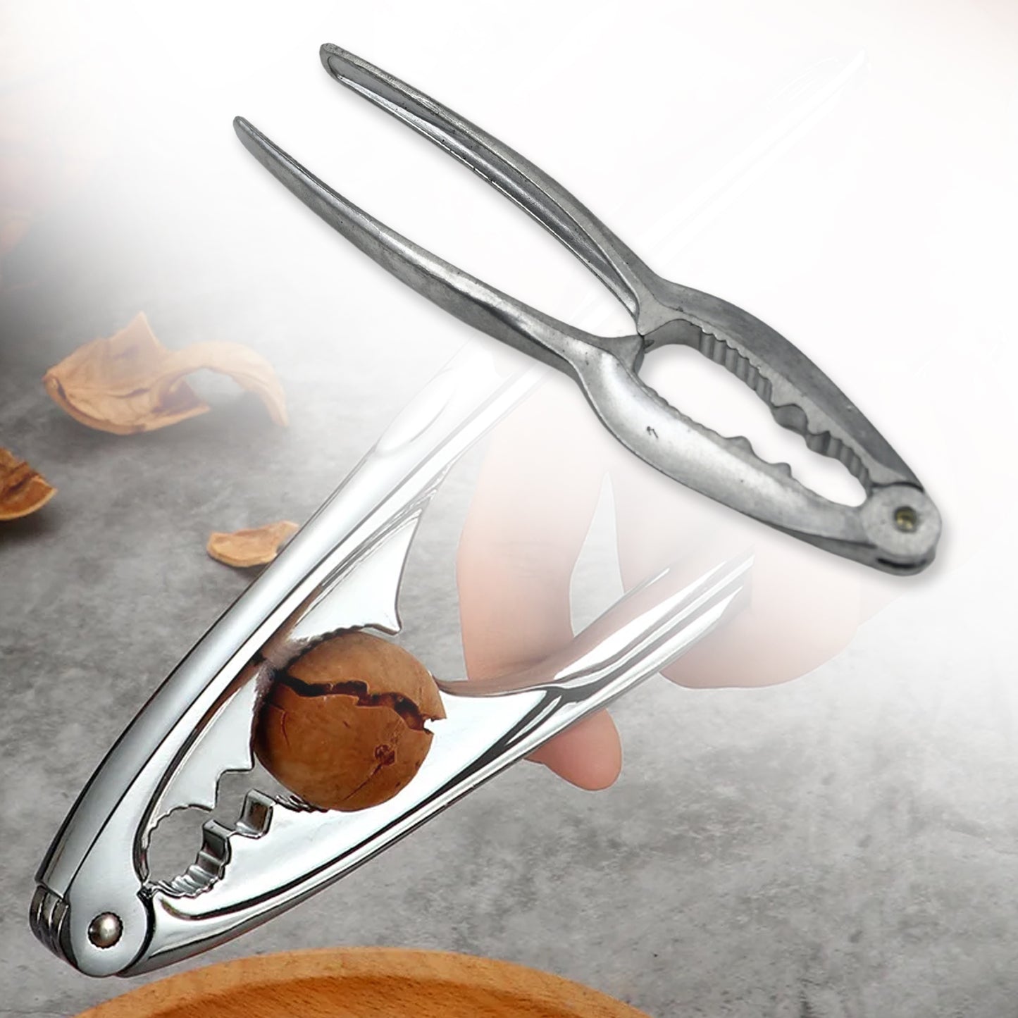 Small Walnut Cracker Luxury Die Cast Stainless Alloy Nut Cutter Walnut Clamp Plier Portable Smart Walnut Akhrot Household Open Core Pliers For All Nuts
