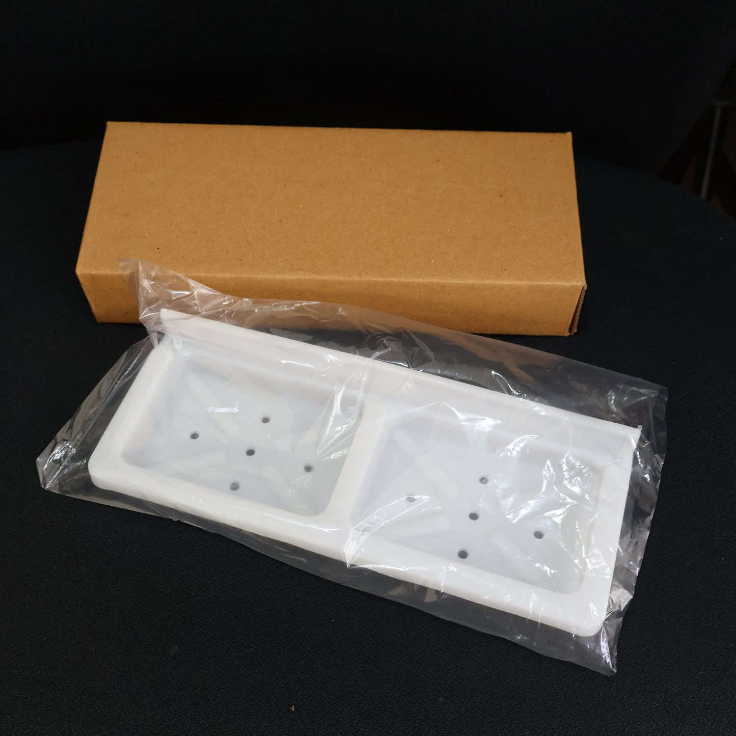 Wallmounted Double Compartment Soap Sponge Holder (1 Pc)