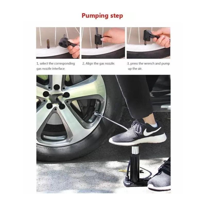 Mini Foot Pump Inflator For  Bike And Car
