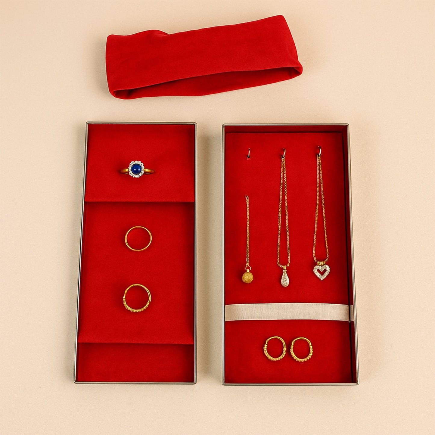 Red Velour Luxe Lock Box
