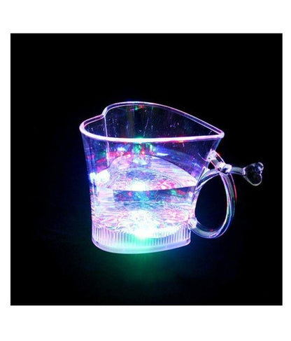 Heart Shape Activated Blinking Led Glass Cup