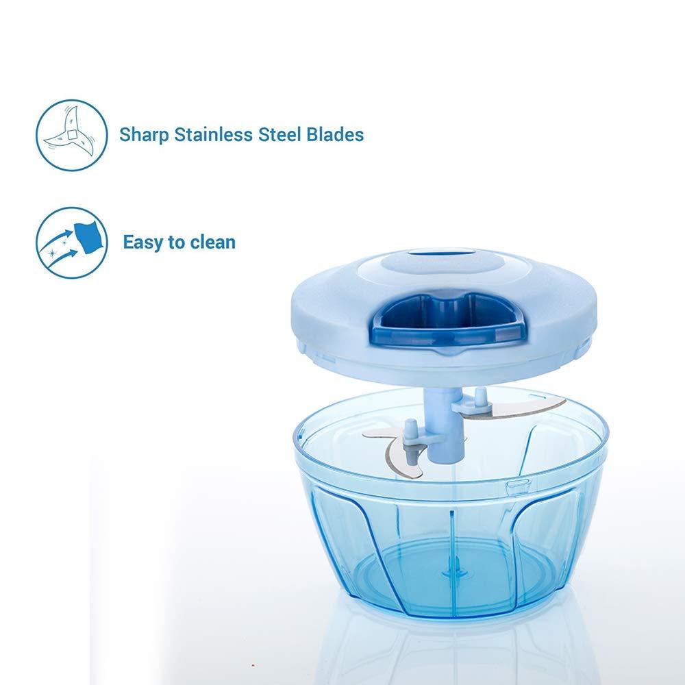 Manual Food Chopper Compact  Powerful Hand Held Vegetable Chopperblender