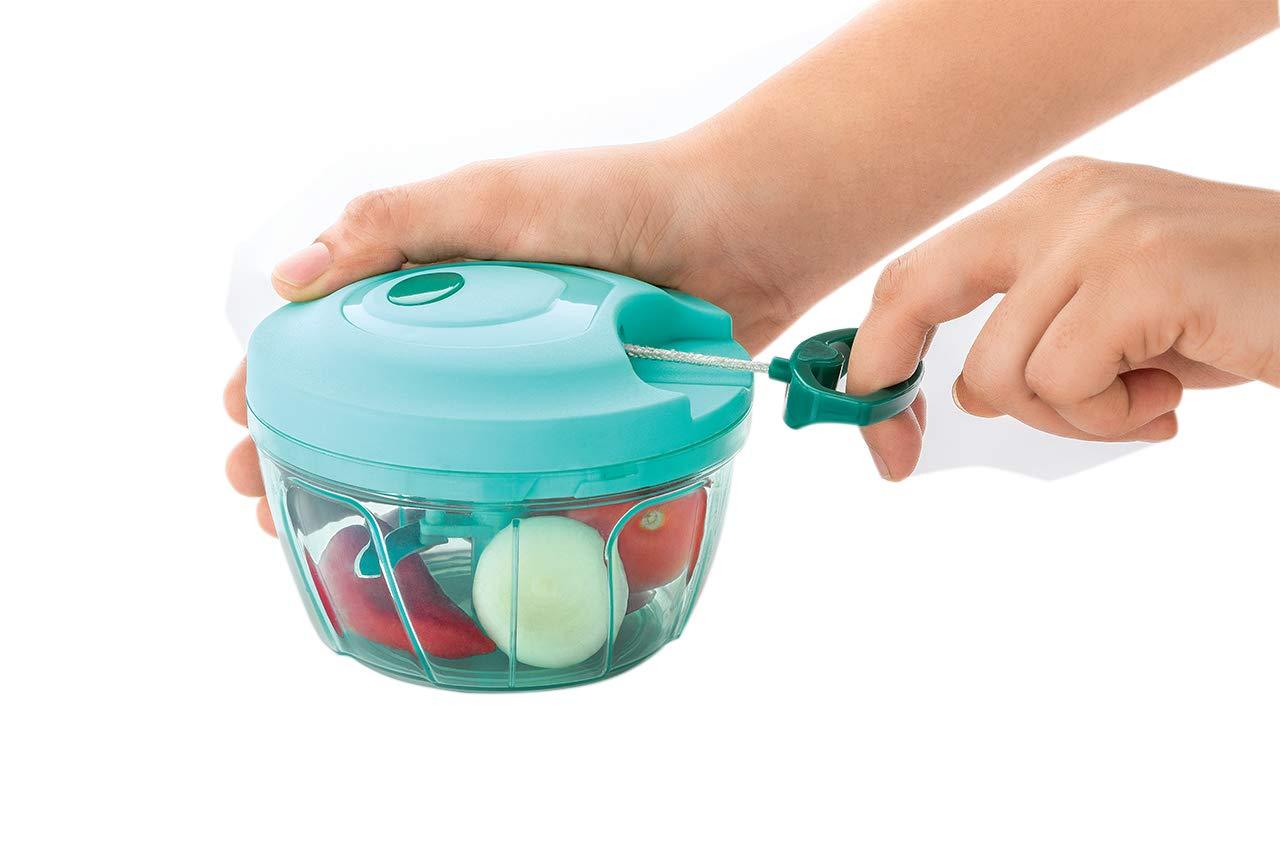 Manual Food Chopper Compact  Powerful Hand Held Vegetable Chopperblender