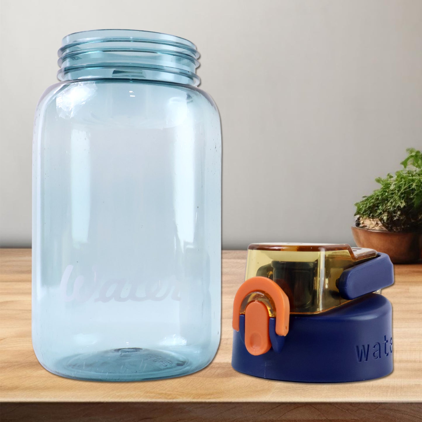 Blueplastic Leak-Proof Flip Cap  Safty Lock Water Bottle (600Ml Approx  1 Pc)