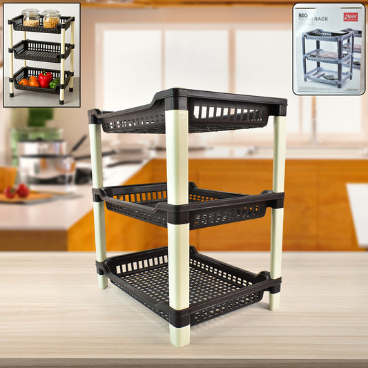 Apexbig Multi Use Plastic Storage Rack  3-Tier (1 Pc)