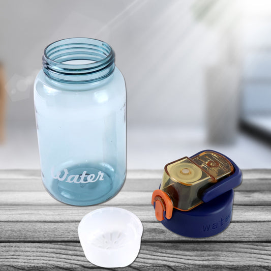 Blueplastic Leak-Proof Flip Cap  Safty Lock Water Bottle (600Ml Approx  1 Pc)