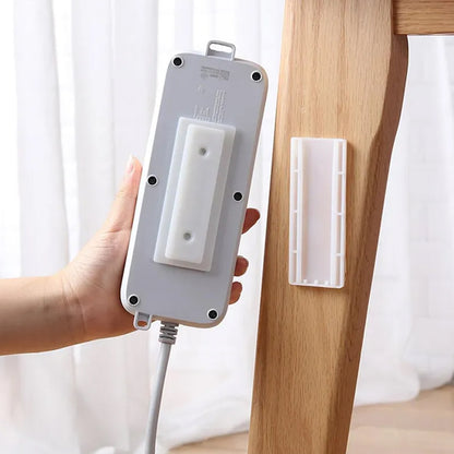 Self Adhesive No Hole Wall Mount Reusable Non Residue Plug Organizer  For Home Office  Multiuse Device