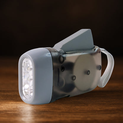 3 Led Hand Press Torch Hand Crank Flashlight Hand Pressing Flashlight Traveling Torch Light Manual Generator Battery-Free Flashlight (1 Pc)