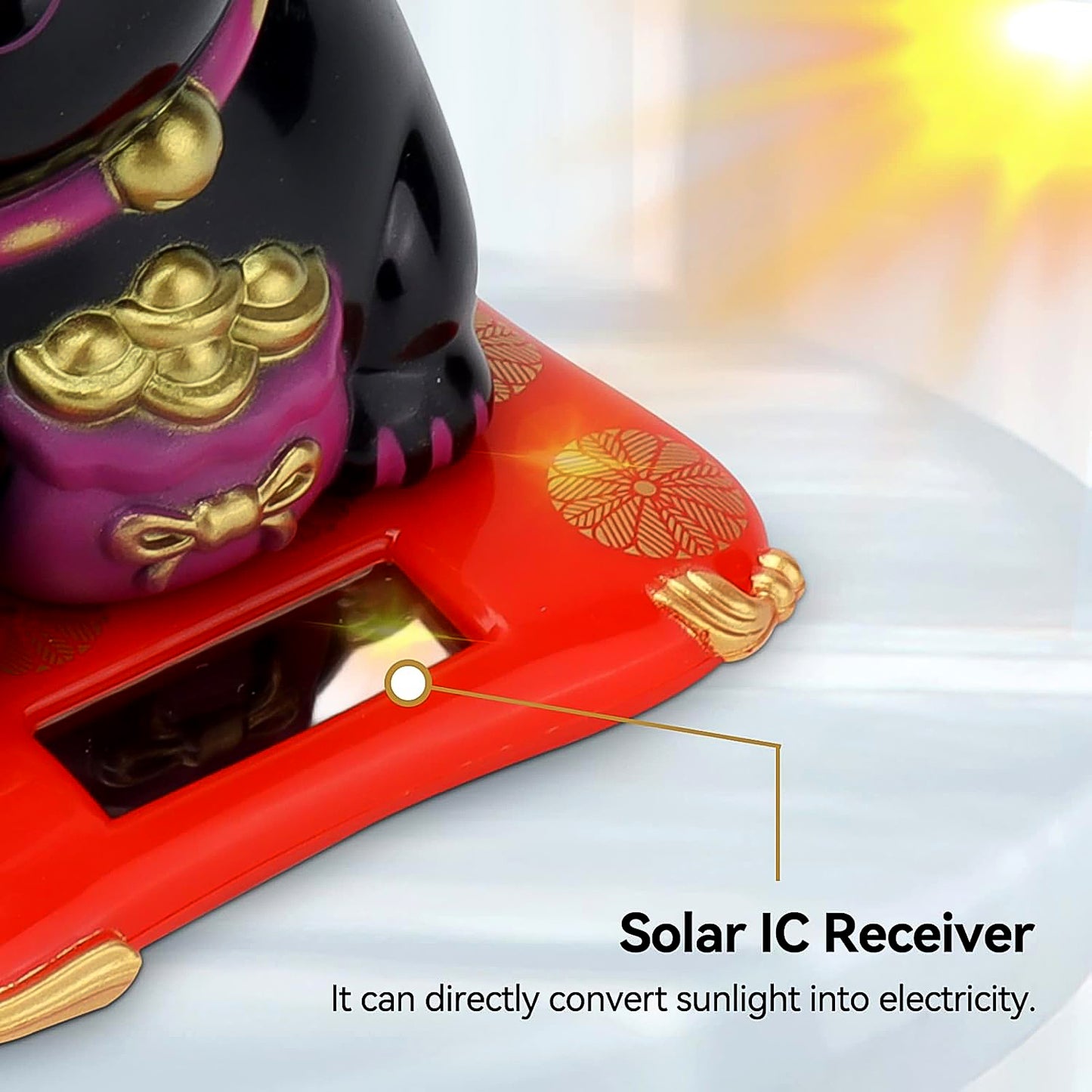 Solarpowered Happy Cat Beautiful With Arm Waves Wealth Cat (1 Pc  Mix Color)